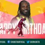 Picture of Chris Gayle posing with bat