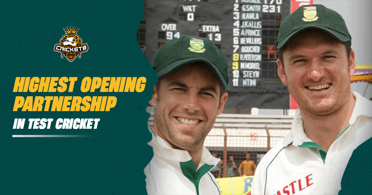 Highest opening partnership in test cricket 2