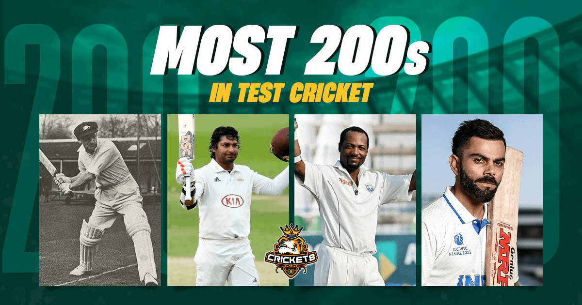 most 200s in test cricket 1