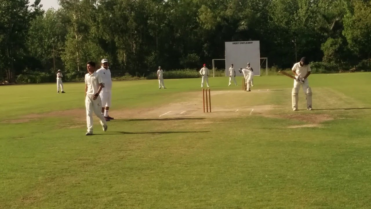 A game going on at the Madan Lal Cricket Academy